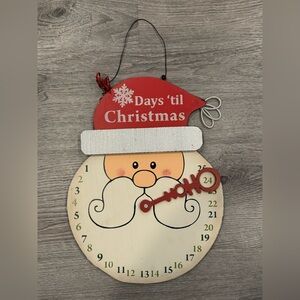 Santa count down to Christmas wall hanging advent calendar